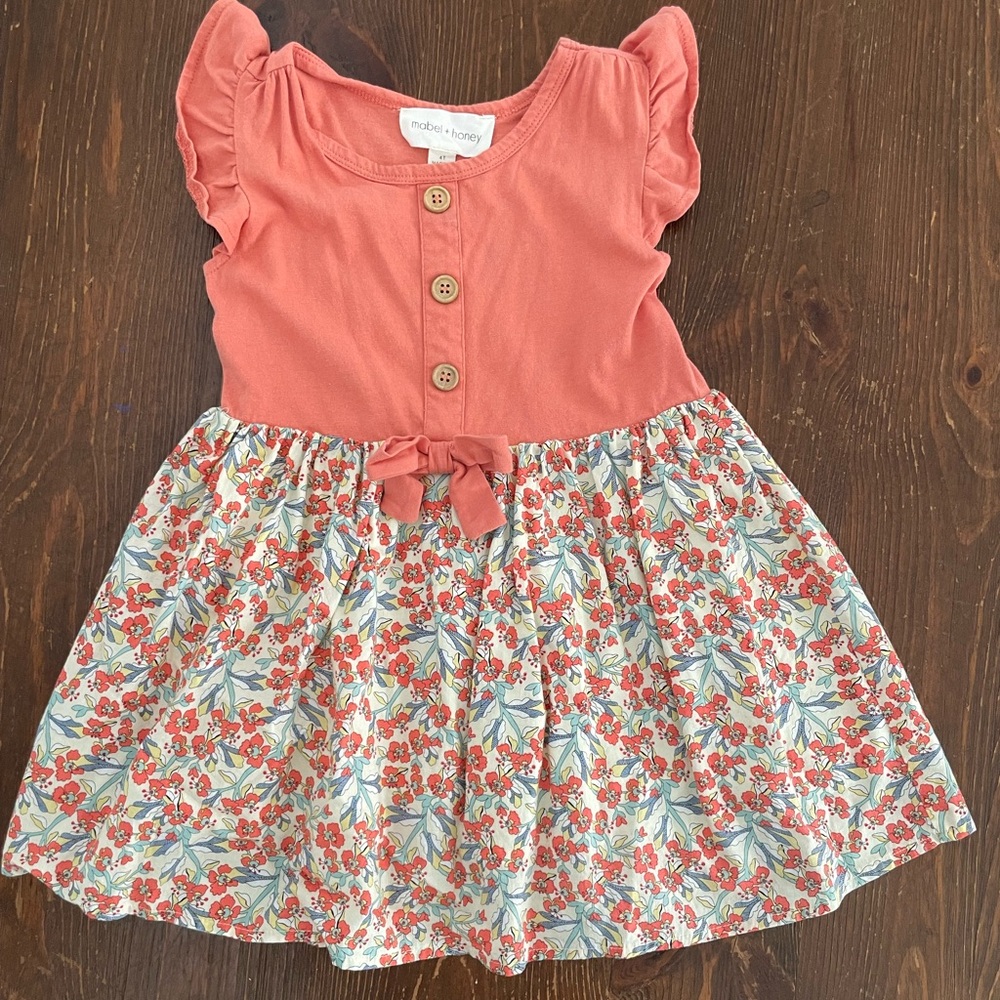 Mabel + Honey Floral Dress 4T